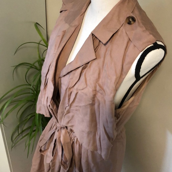 Tan Utility Vest / Open Tunic - Picture 6 of 8